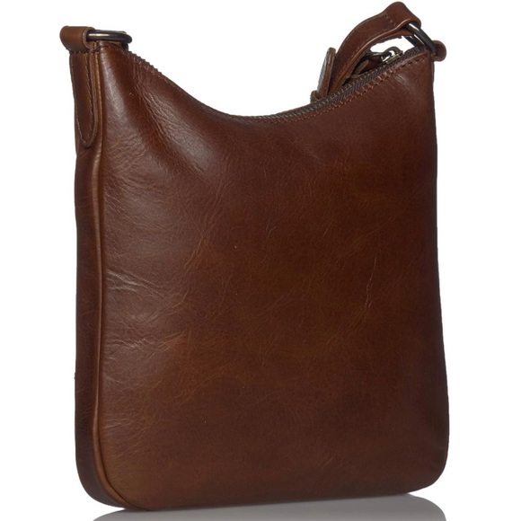 FRYE Melissa Swing Pack Zip Crossbody Bag in Dark Brown Chocolate Brown Leather - Picture 2 of 16